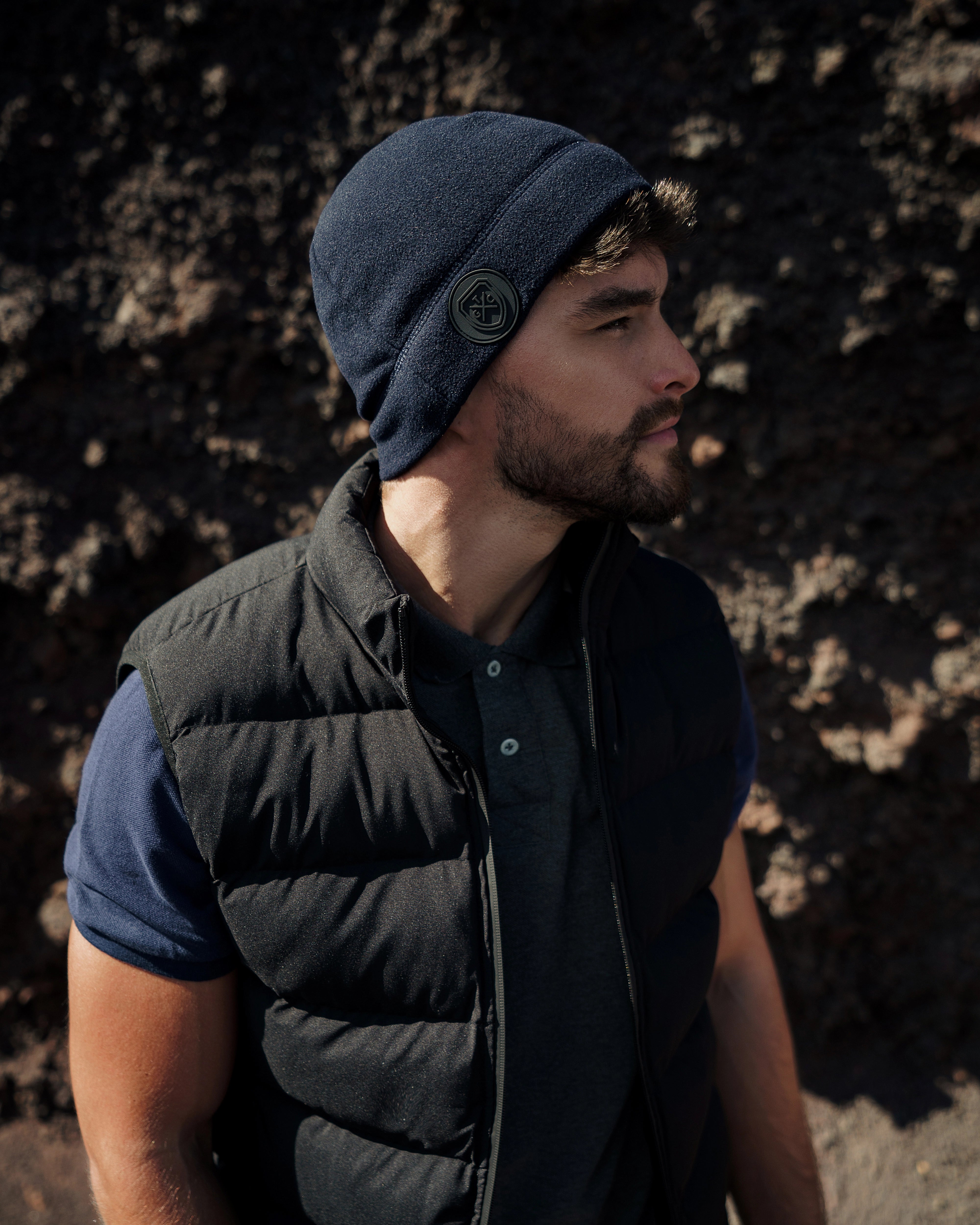 Navy Fleece Winter Hat