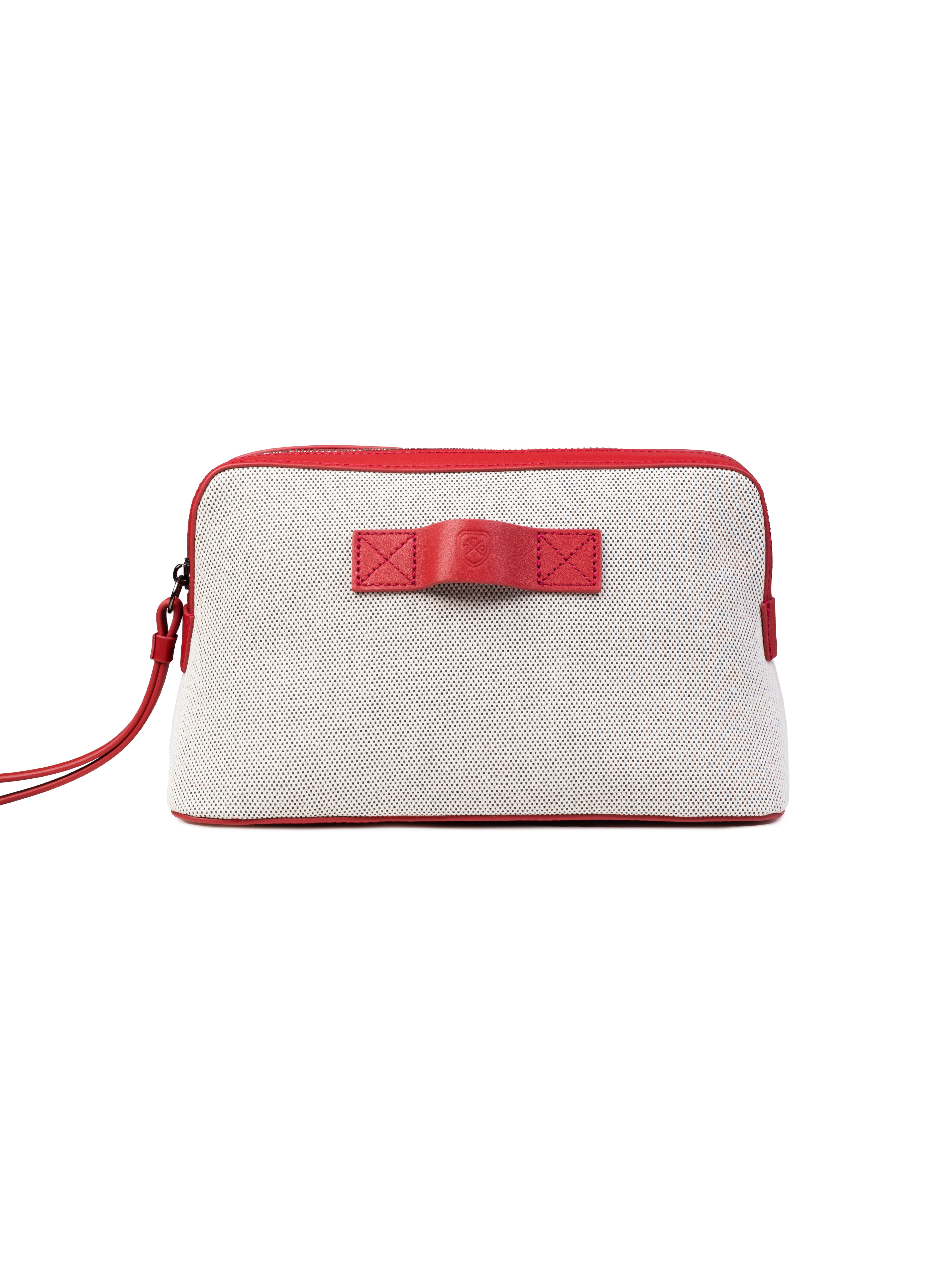 Red Leather Wash Bag