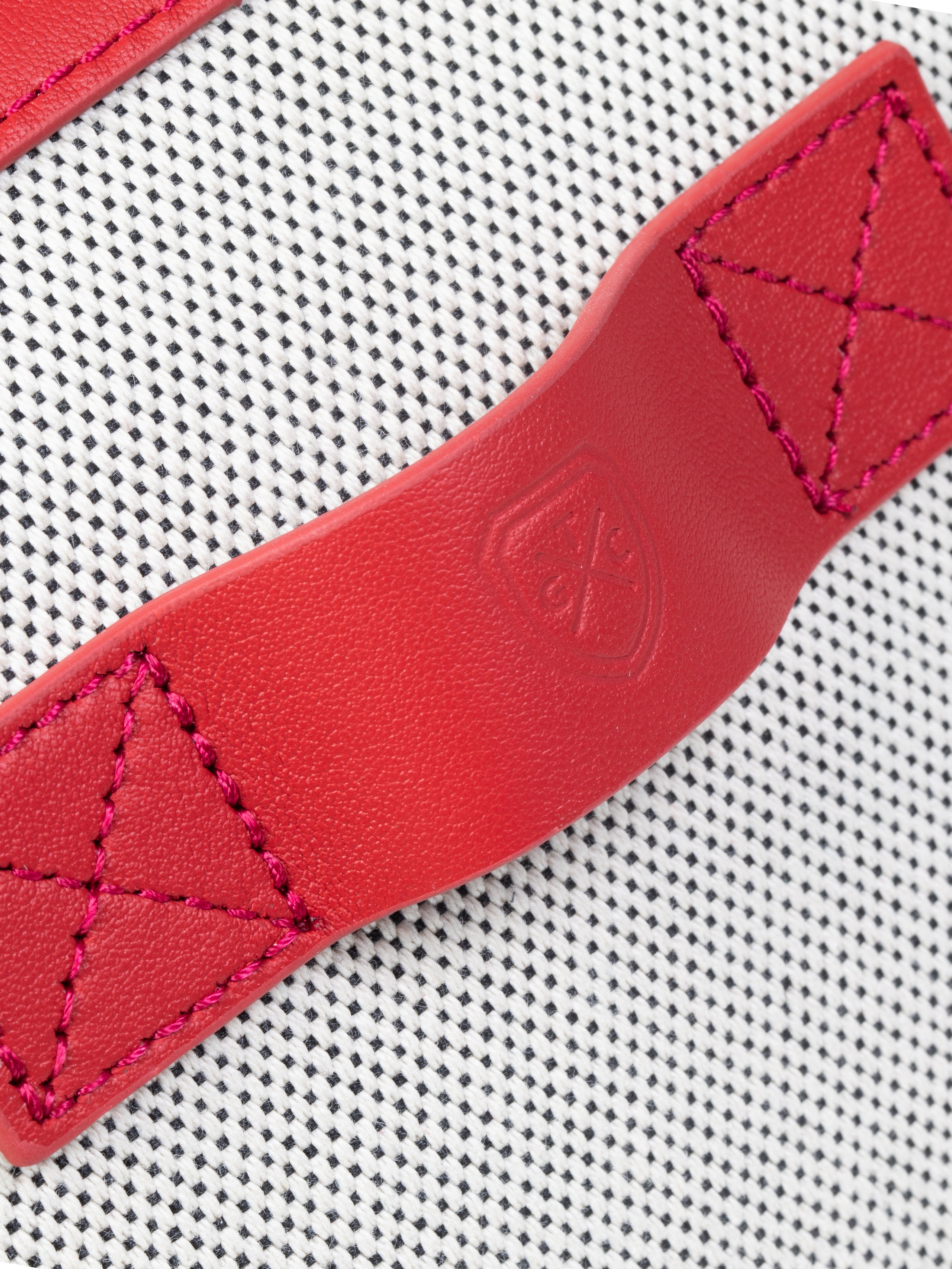 Red Leather Wash Bag