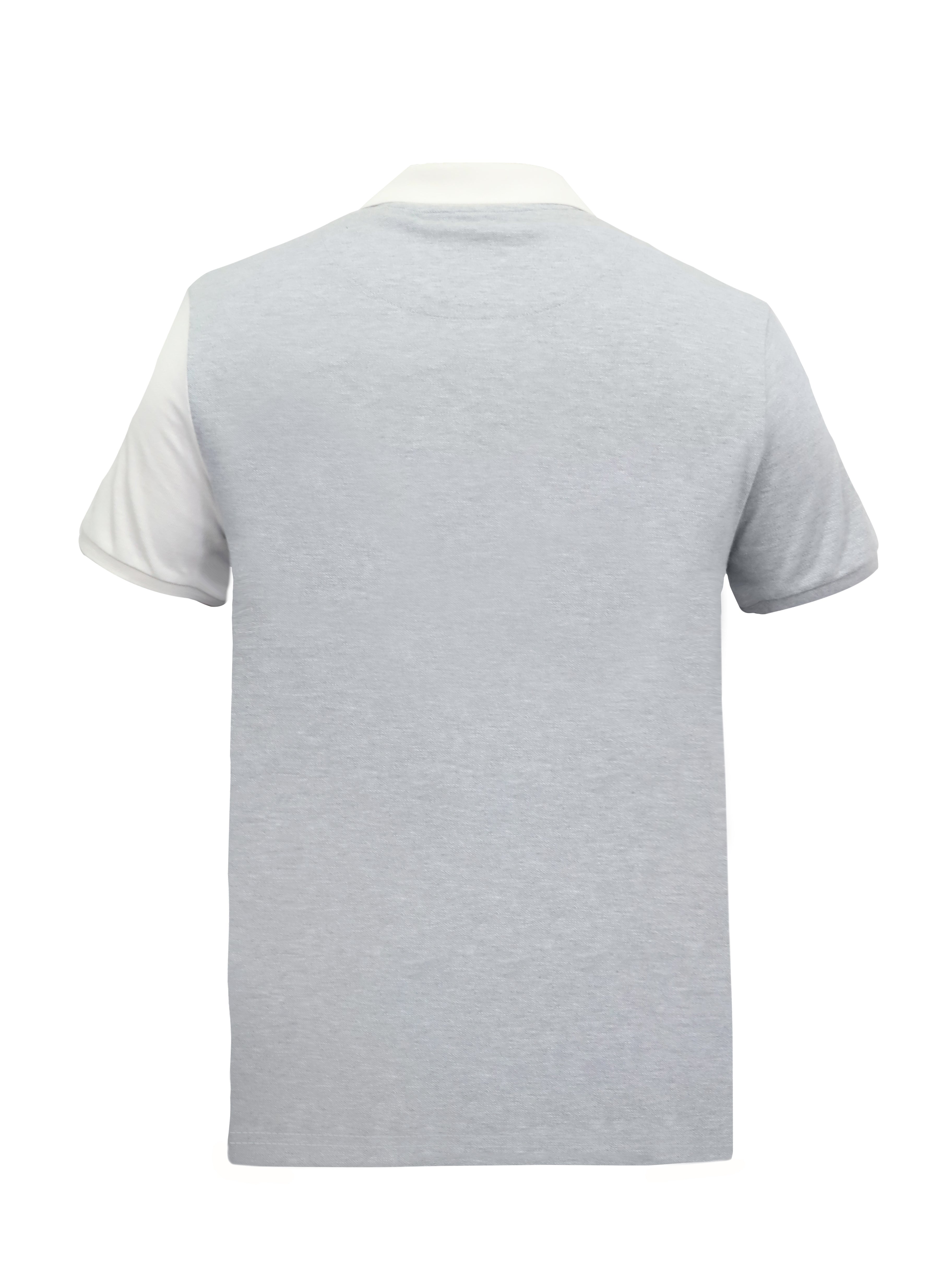 White Rugby Print Polo