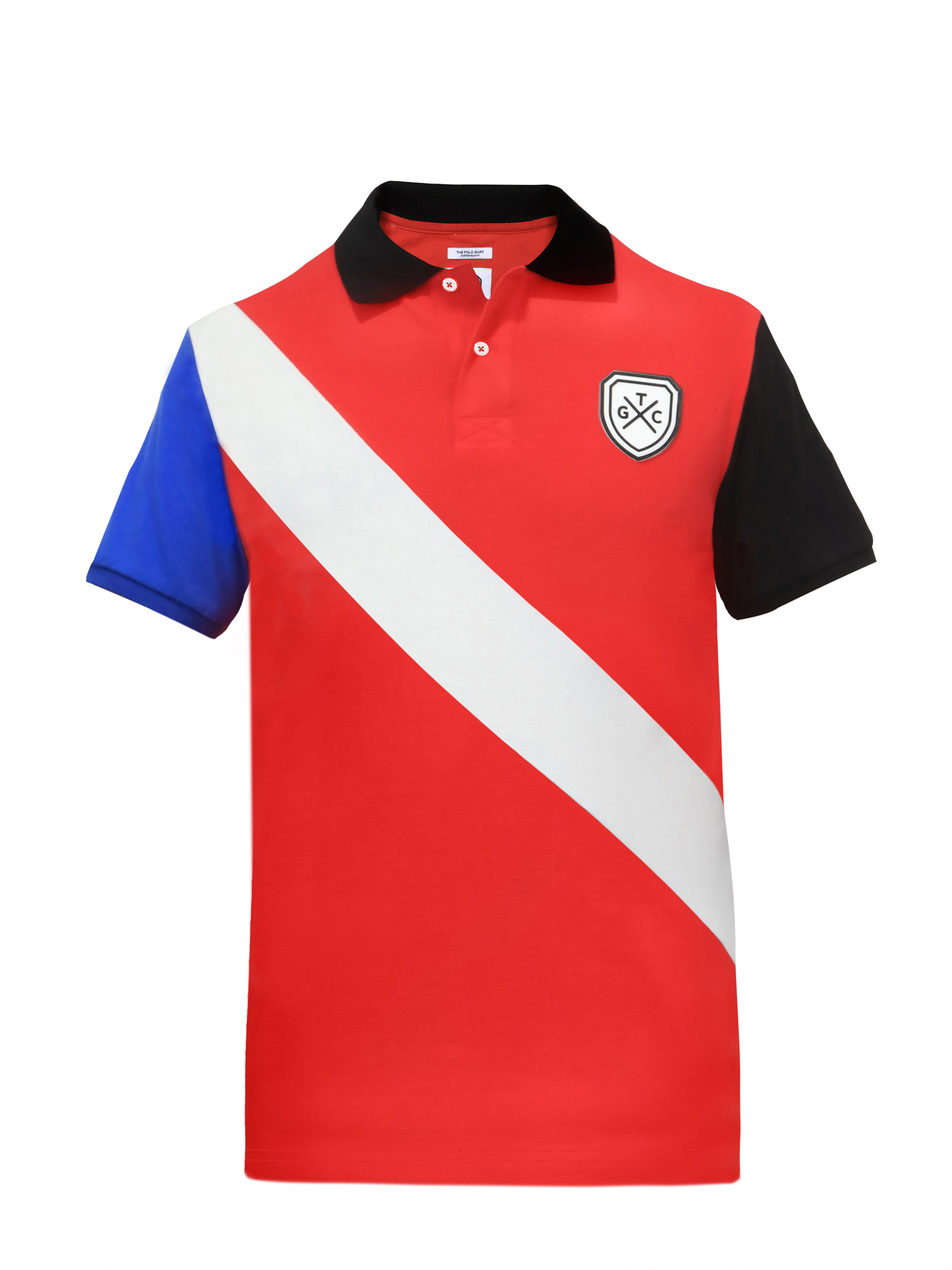 Red & White Stripe Polo