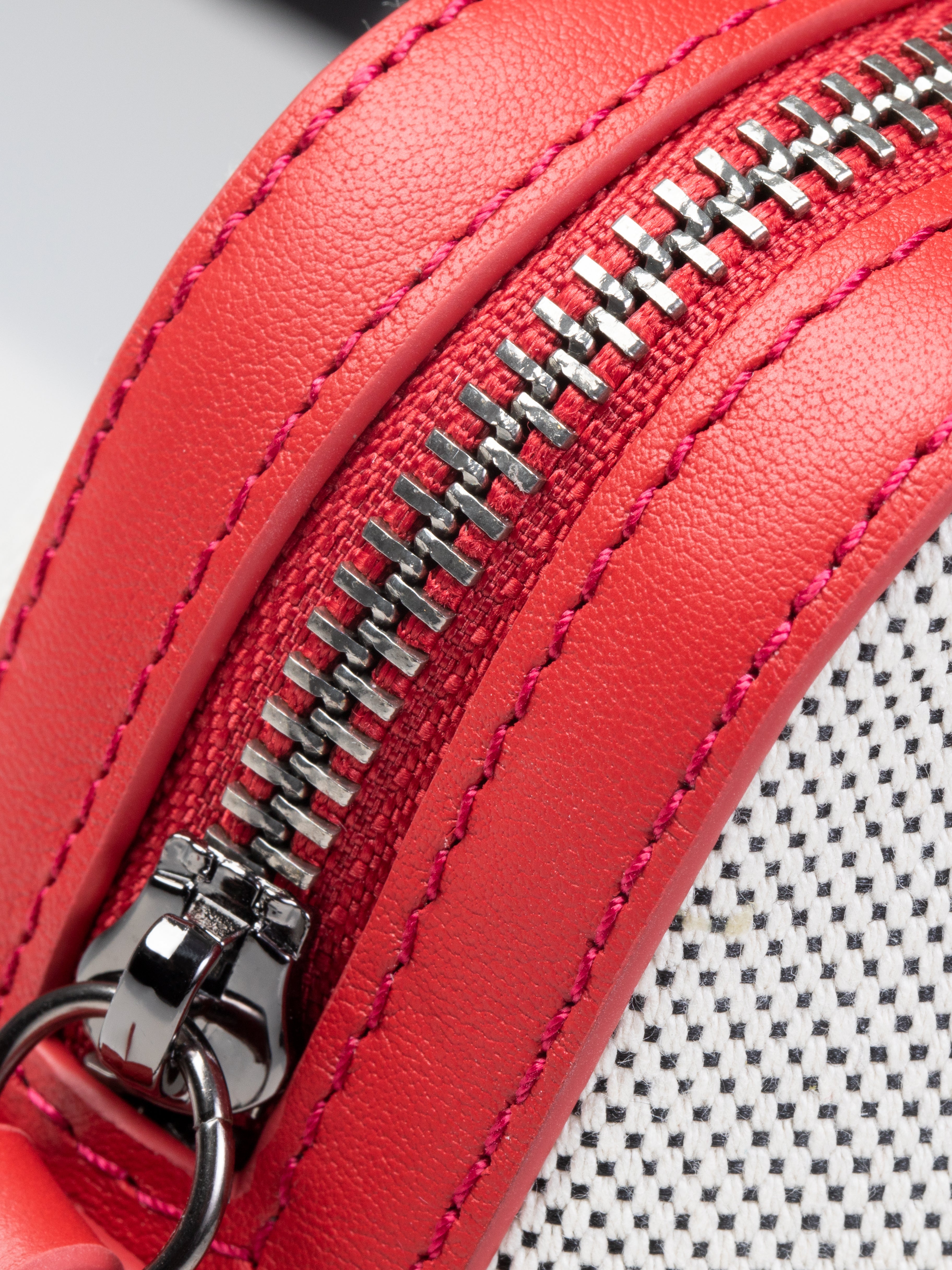 Red Leather Wash Bag